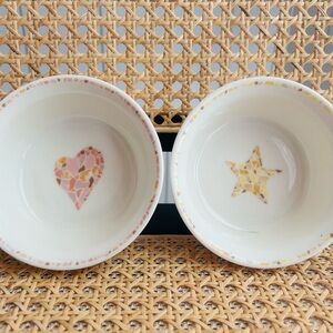 Heart and Star Ceramic Bowls